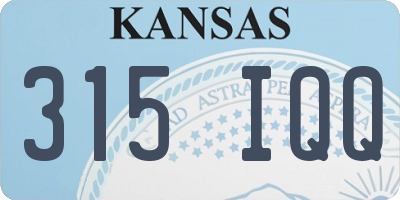 KS license plate 315IQQ