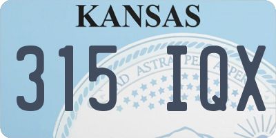 KS license plate 315IQX