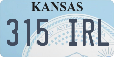 KS license plate 315IRL