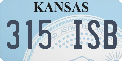 KS license plate 315ISB