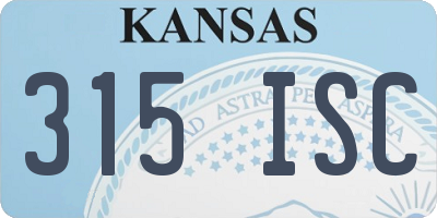 KS license plate 315ISC