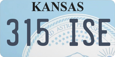 KS license plate 315ISE