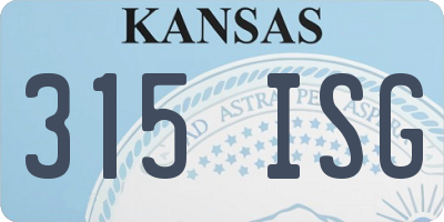 KS license plate 315ISG