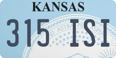 KS license plate 315ISI