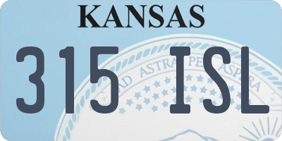 KS license plate 315ISL