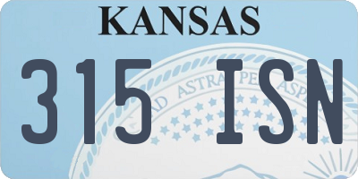 KS license plate 315ISN