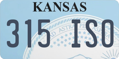 KS license plate 315ISO