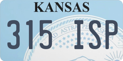 KS license plate 315ISP