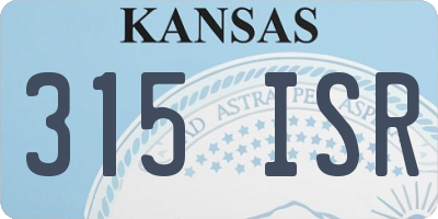 KS license plate 315ISR