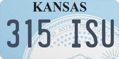KS license plate 315ISU