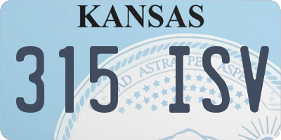 KS license plate 315ISV