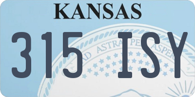 KS license plate 315ISY