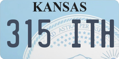 KS license plate 315ITH