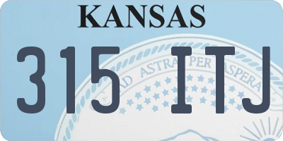 KS license plate 315ITJ