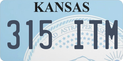 KS license plate 315ITM