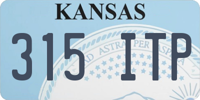 KS license plate 315ITP
