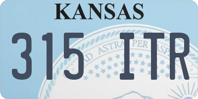 KS license plate 315ITR