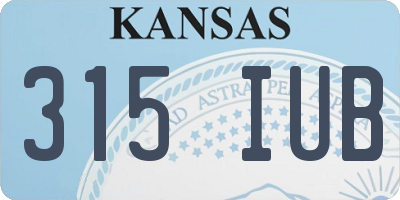 KS license plate 315IUB