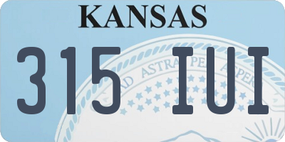 KS license plate 315IUI