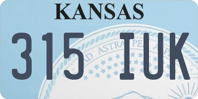 KS license plate 315IUK
