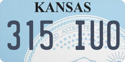 KS license plate 315IUO