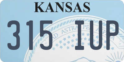 KS license plate 315IUP