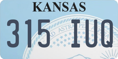 KS license plate 315IUQ