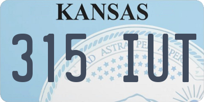 KS license plate 315IUT