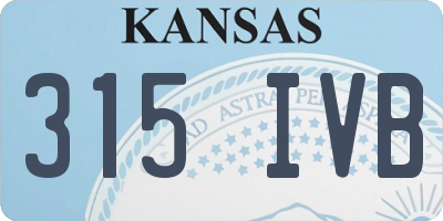KS license plate 315IVB