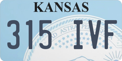 KS license plate 315IVF