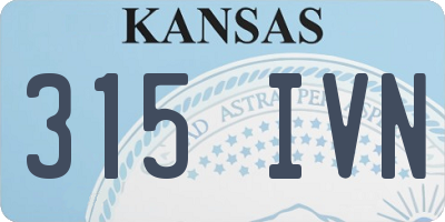 KS license plate 315IVN