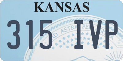 KS license plate 315IVP