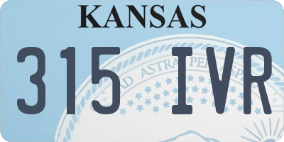 KS license plate 315IVR