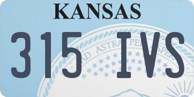KS license plate 315IVS
