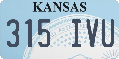 KS license plate 315IVU