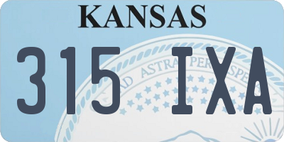 KS license plate 315IXA