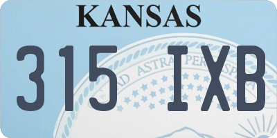 KS license plate 315IXB