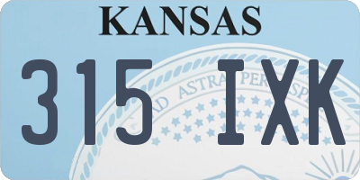 KS license plate 315IXK