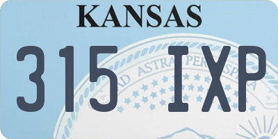 KS license plate 315IXP