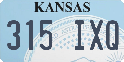 KS license plate 315IXQ