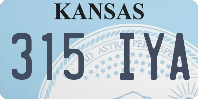 KS license plate 315IYA