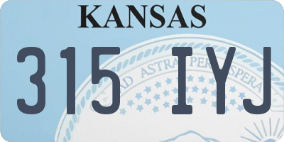 KS license plate 315IYJ