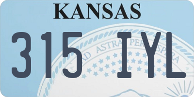 KS license plate 315IYL