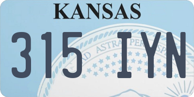 KS license plate 315IYN