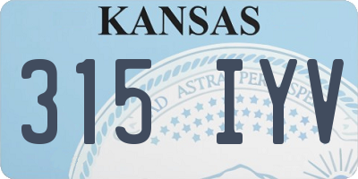 KS license plate 315IYV