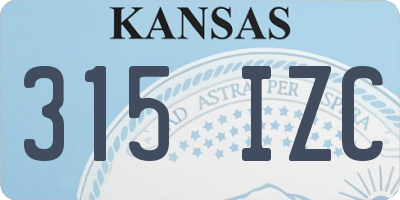 KS license plate 315IZC