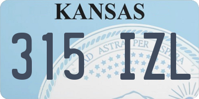 KS license plate 315IZL