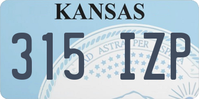 KS license plate 315IZP