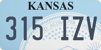 KS license plate 315IZV