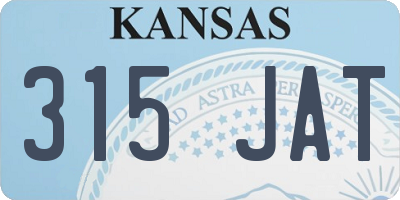 KS license plate 315JAT